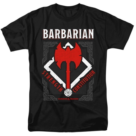 Dungeons And Dragons Barbarian Unisex Adult T Shirt For Men And Women