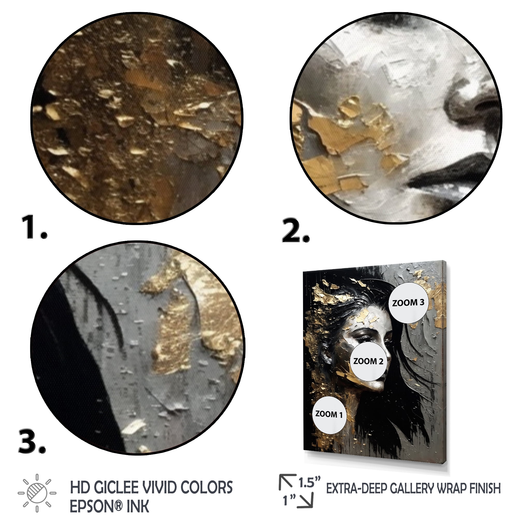 Designart Style Icon Portrait V Canvas Wall Art