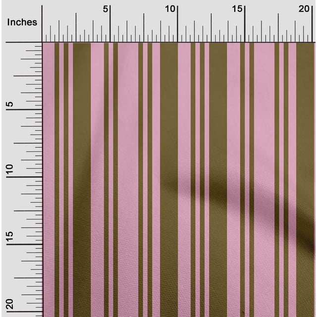 oneOone Cotton Poplin Fabric Bayadere Stripe Printed Craft Fabric BTY 42 Inch Wide