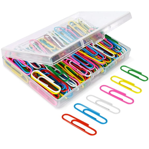 100 PCS Large paper clip, Assorted Colored Coated Jumbo Reusable Big Paperclips, Large Colored Paper Clips for Office daily Document Organizing