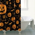 thumbnail image 4 of Happy Halloween Shower Curtains,Reusable Ghost Boo Bathtub Curtains with Hooks Retro 72x72 in Polyester Bathroom Curtains for Halloween Thansgiving Christmas Hotel Dorm, 4 of 6