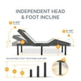 Renanim Adjustable Bed with Electric Massage Dual Massagers, Head