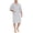 Grey, variant on Men's Cotton Robe Short Sleeve Lightweight Summer Bathrobes for Men Zip up House Coat with Pockets(Blue, XX-Large)