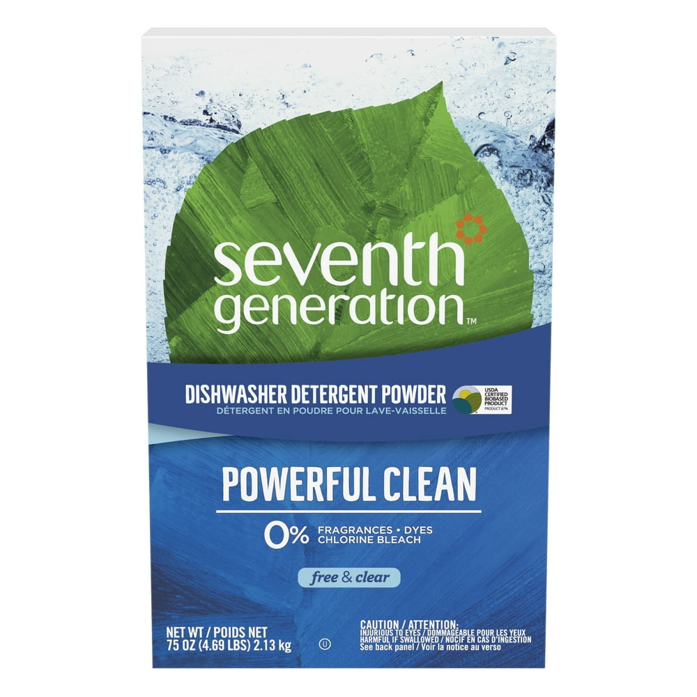 Seventh Generation Dishwasher Detergent Powder Free & Clear, 75 oz