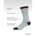 thumbnail image 3 of MeMoi Men's Tipped Ribbed Textured Cotton Blend Boot Sock - Mens - Male, 10-13, Legion Blue, 3 of 7