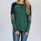 thumbnail image 2 of Hay un video Hay un video (Gris/XXL) 2020 Camiseta informal de manga larga con cuello redondo empalmada para mujeres europeas y americanas, top suelto, 2 of 8