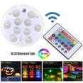 thumbnail image 2 of MasteelfCA 3 Lights and 3 Remote Controllers Waterproof RGB Colorful LED Electronic Aquarium Light Vase Base Light Fish Tank Lights Submersible LED Lamp Dive Light (White), 2 of 7