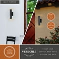thumbnail image 3 of Vaxcel Chiasso Aluminum 2 Light LED Black Outdoor Wall Lantern Clear Glass, 3 of 11