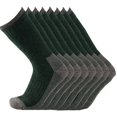 thumbnail image 1 of KAVANYISO Calcetines de senderismo de lana merino para hombre, transpirables, atléticos, gruesos (4 pares, verde, 10-13), 1 of 5