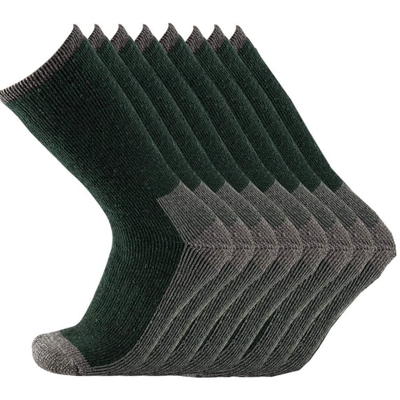 KAVANYISO Calcetines de senderismo de lana merino para hombre, transpirables, atléticos, gruesos (4 pares, verde, 10-13)
