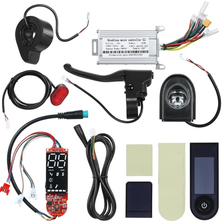 OWSOO Electric Scooter 36V 250W Brushless Motor Controller Set with Digital Display Headlight Taillight Electric Scooter Accessory Replacement for M365