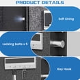 thumbnail image 3 of Omethey Safe with Drawer, 6.5 Cub Safe with Digital Lock for Jewelry, Home Safes with Shelf, Soft Lining & Key Hook, 2 Door Safe Box with Drop Slot, 3 of 9