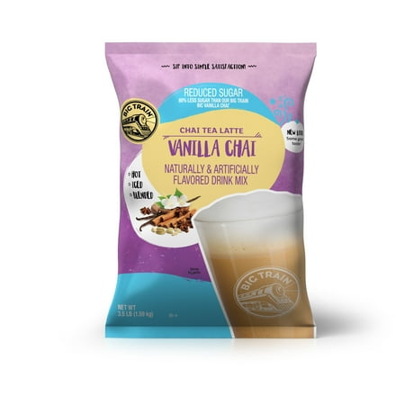 Big Train No Sugar Added Vanilla Chai Tea Latte Beverage Mix, 3.5 lb