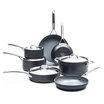 KitchenAid 12-Piece Non-Stick Cookware Set - Induction Safe, Pour & Strain Lids, Aluminum