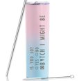 thumbnail image 4 of 50th Birthday Gifts for Women 50 Years Old Birthday Gifts for Women 20oz Skinny 50th Birthday Cups 50th Birthday Gift for 1974 Woman Female Bday Presents Fun Pink Gradition Tumbler with Lid Straw, 4 of 6