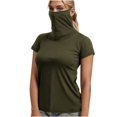 thumbnail image 2 of Solid Color Face Mask, Summer Casual Top, Lightweight Fabric, Short Sleeve Design, For Outdoor Activities, Sun Protection, Breathable Material, Fashionable Accessory, Daily Wear, Travel Gear, 2 of 7