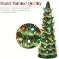 thumbnail image 3 of LEEYNEER Set of 3 Pre-Lit Resin-Style Plastic Christmas Trees with LED Lights - Hand-Painted Multicolor Tabletop Holiday Decorations with Glowing Lights  Sturdy Base & Dome-Shaped Caps  F, 3 of 5