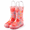 Bubble Polka Dots, variant on Puddle Play PVC Rain Boots with Easy-On Handles, Waterproof, Black with Blue Green Dinosaur Print, Size 13 Little Kid