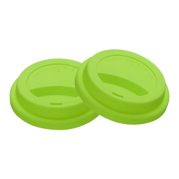 Uxcell 2 Pcs Silicone Cup Lids for Glass Cup, 3" ID 3.7" OD Silicone Coffee Cup Mug Lid Reusable Fit for 9cm/3.5" Dia Water Coffee Tumbler Cups, Green