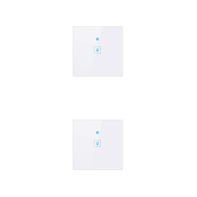 Inteprter WiFi oscurecimiento Panel táctil inteligente Cortina Interruptor de sincronización flexible Automatización Controlador a prueba de Blanco 2piezas