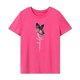 thumbnail image 2 of Camiseta para mujer con cuello redondo y manga corta para vacaciones, compras en la playa M, 2 of 7