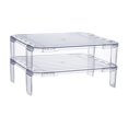 thumbnail image 1 of HLONK Stackable Freezer Shelf Clear Plastic Storage Rack Organizer, 1 of 5