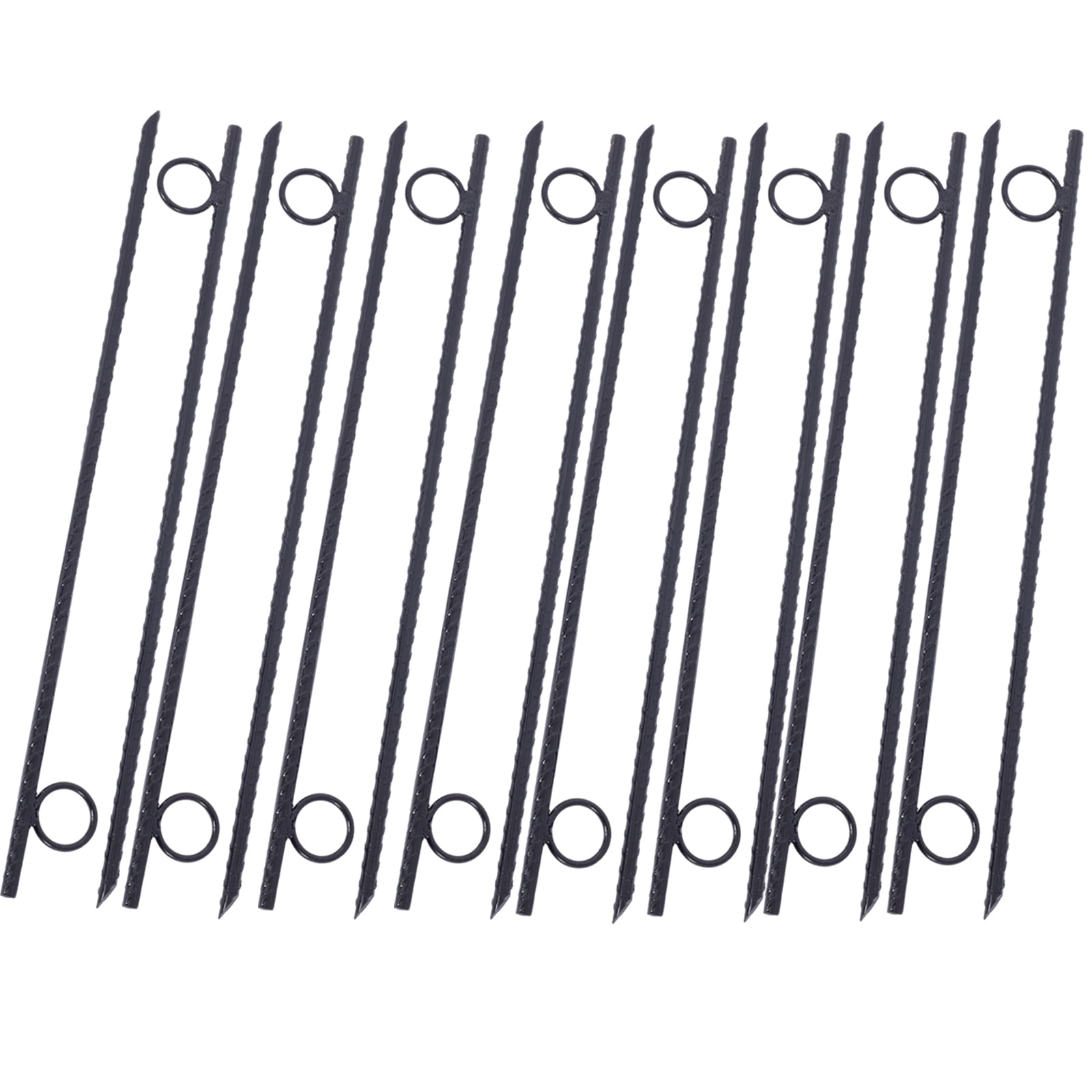 Heavy Duty 3/8x18" Grip Rebar Stakes with Loops, 16pcs