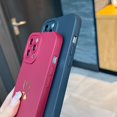 thumbnail image 3 of Compatible with iPhone 12 Pro Max Case 6.7", Slim Soft Silicone Cute Plated Heart Pattern Full Camera Protection Shockproof Phone Case for Women Girls (Wine Red), 3 of 7