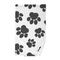 Dog Footprint Cotton Face Towels Absorbent Hand Towel Soft Bathroom Towel for Kitchen Hotel Decoration