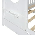 thumbnail image 5 of Noble House Wooden Twin Size House Bed With Trundle, Modern Design for Kids with Storage Shlef, White, 5 of 12