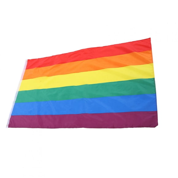 Rainbow Flag Hand Waving Rainbow Flag Banner Polyester Gay Pride Lesbian Flags for Wall or Flag Pole
