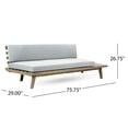 thumbnail image 3 of GDF Studio Emmory Indoor Acacia Wood Right Sided Sofa with Cushions, Gray, 3 of 9