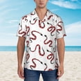 thumbnail image 4 of Goofa Red Snake Hawaiian Shirt for Men, Unisex Summer Beach Casual Short Sleeve Button Down Shirts,Aloha Tropical Floral print shirt-Small, 4 of 9