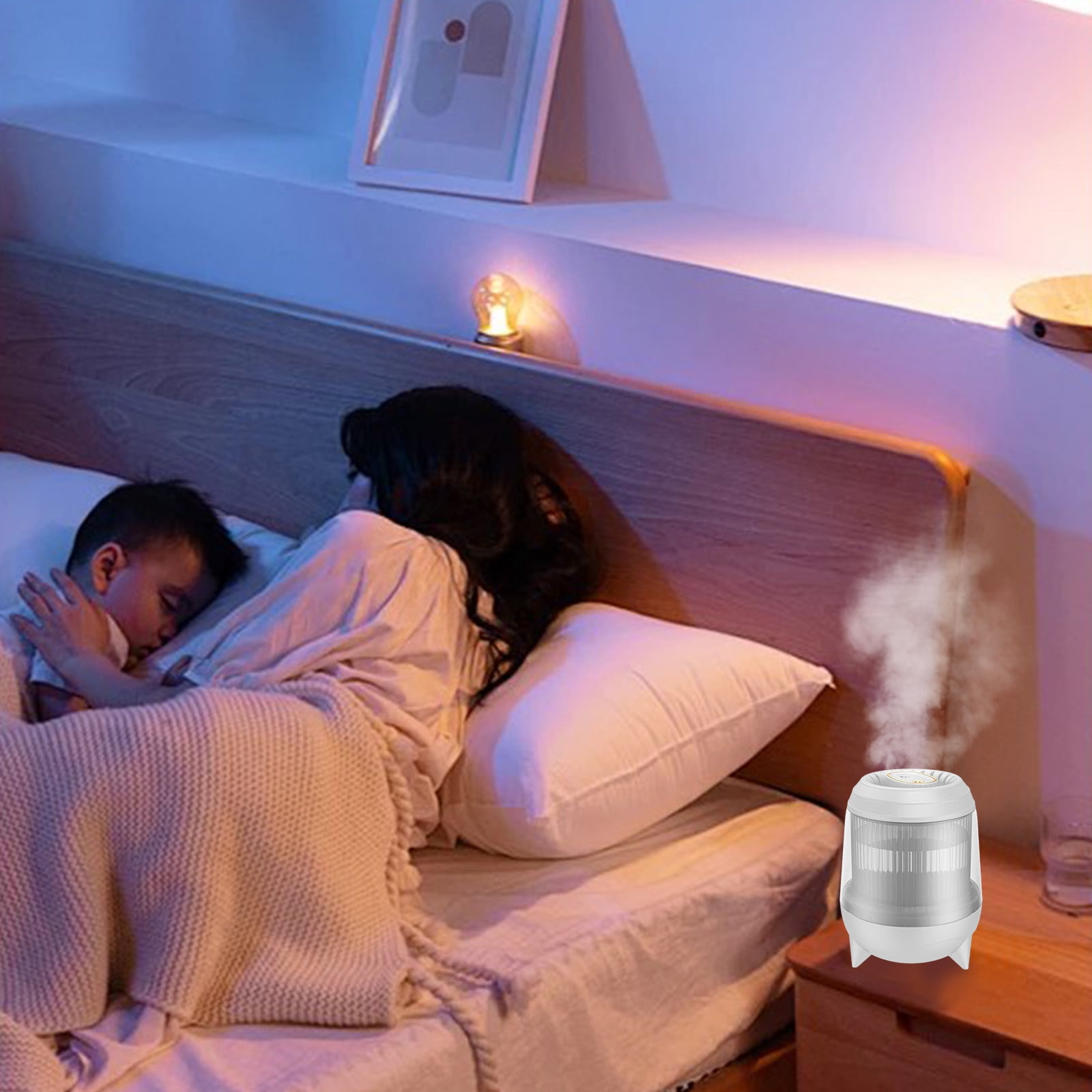 Inerposs Large Capacity Humidifier, USB Humidifier for Bedroom, Adjustable Mist Control Humidifier, Cool Mist Technology, Aroma Diffuser for Home and Office