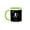 Green/White, variant on 3drose, Zodiac Symbol Libra on Black Background, 11oz Two-tone Blue Mug