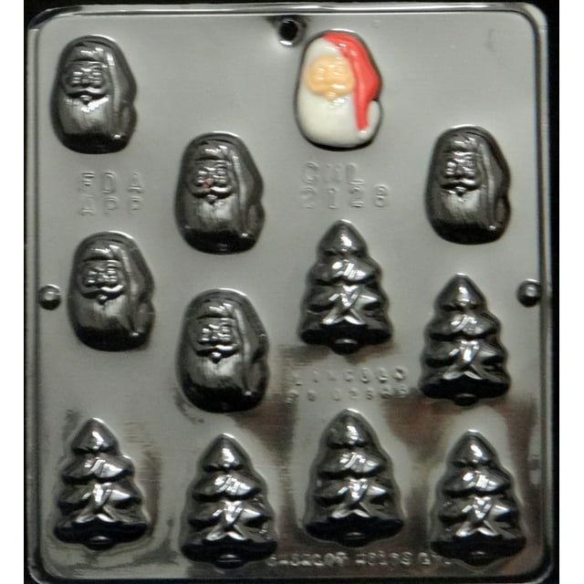 2128 Santa & Tree Assortment Chocolate Candy Mold