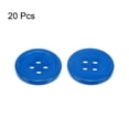 thumbnail image 3 of Uxcell 20pcs 24L Sewing Buttons 5/8"(15mm) Resin Round Flat 4-Hole Craft Replacement Buttons, Deep Blue, 3 of 5