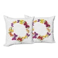 thumbnail image 6 of Ambesonne Colorful Throw Pillow Cover 2 Pack, Butterfly with Herbs, 20", Multicolor, 6 of 6