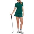 thumbnail image 2 of Womens Letter Printed Waist Pleated Athletic Shorts Field Green XL, 2 of 8