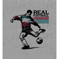 thumbnail image 2 of "Real Football" Sports Back to School Adult Heather Gray Crew Neck Short Sleeve Tee-Medium, 2 of 2