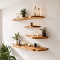 thumbnail image 3 of Wall Mounted Shelves, Easy-to-Install, Wall Storage Ledges for Living Room, Bathroom, Bedroom, Kitchen, Rustic Brown, 3 of 8