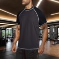 thumbnail image 2 of Icvfdpl Men Shirts Swim Tee Short Upf 50+ Sleeve Running Swimwear Swim Hiking Workou Cozy Mens Tees Blouse L, 2 of 4