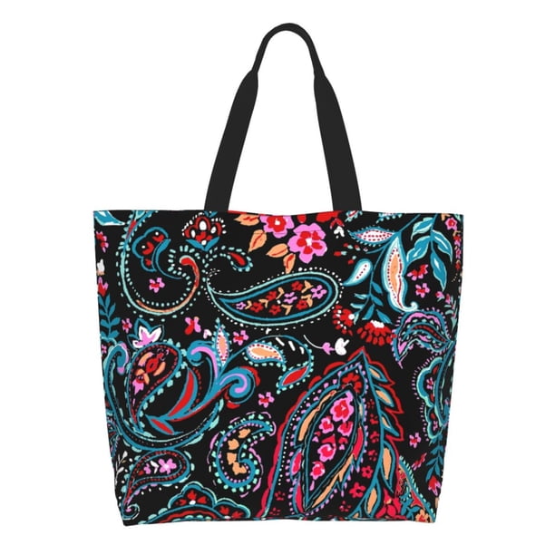 Easygdp Paisley Bolsas Tote para Mujer, Bolsos de Hombro para Viaje, Bolsos de Mano de Gran Capacidad para Compras y Trabajo