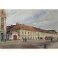 thumbnail image 2 of Ernst Graner 18x14 Gold Ornate Wood Frame and Double Matted Museum Art Print Titled - Rennweg Vienna, 2 of 4