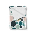 thumbnail image 2 of Abstract Soft Flannel Fleece Throw Blanket, Continuous Various Simple Hexagons Motifs Print Geometric on Plain Background, Cozy Plush for Indoor and Outdoor Use, 50" x 60", Multicolor, by Ambesonne, 2 of 5