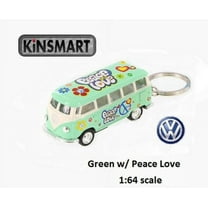 2.5" Kinsmart 1962 Volkswagen Bus Diecast Toy Keychain 1:64 Decal Pastel Green