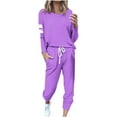 thumbnail image 2 of Gamivast Travel Lounge Sets for Women Long Sleeve Crewneck Pullover Tops High Waisted Joggers Set Airport Outfits for Women 2024 Fall Outfits for Women 2024 Conjuntos De 2 Piezas Para Mujer, 2 of 5