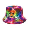 thumbnail image 1 of Retro neutro nostálgico 80 90 cinta patrón sombrero de pescador sombrero de protección solar al aire libre, 1 of 1