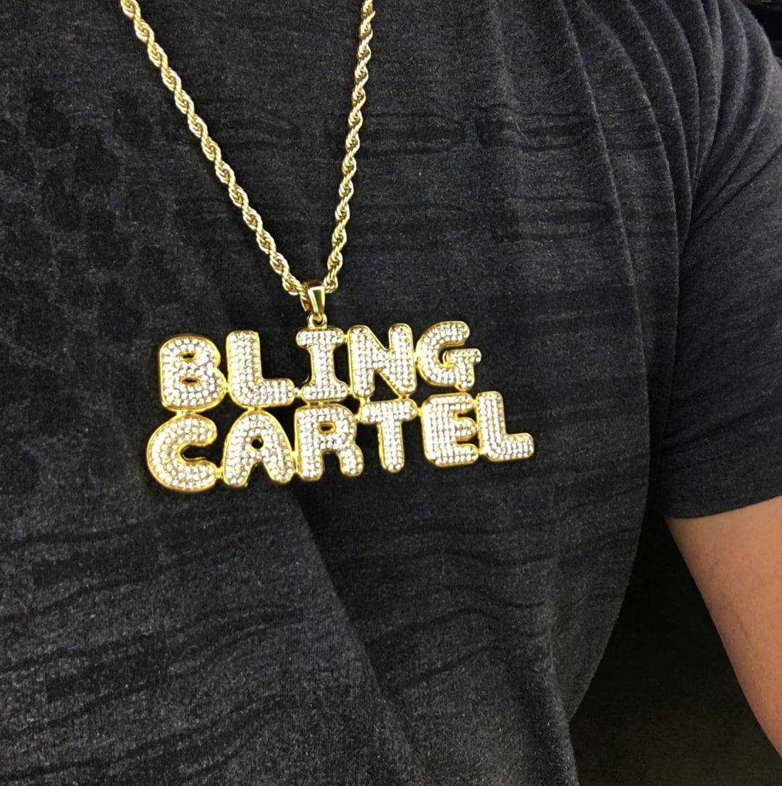 Bling Cartel Mens Huge Heavy Chain Gold Finish 316L Stainless Steel 25MM  Wide 28 Inch Cuban Hip Hop Necklace