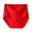 Red, variant on ShomPort Cotton Underwear for Women Plus Size Breathable Briefs Comfortable High Waisted Full Coverage Panties